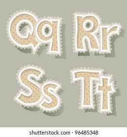 Set of letters in vintage stile.