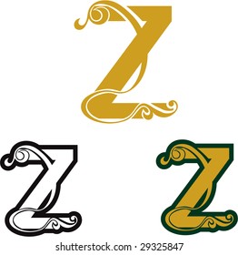 Set of letters Z for design