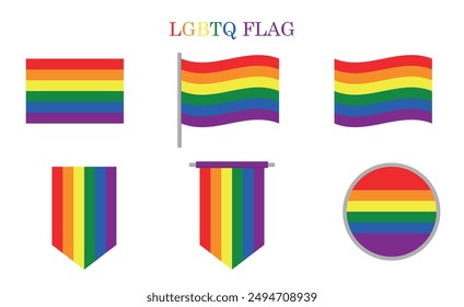 A set of LGBTQ Flag.