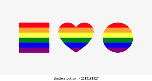 Set of LGBTQIA+ pride flags