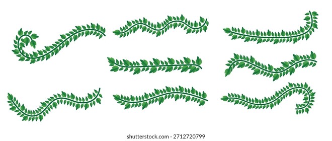 set of liana vector illustration