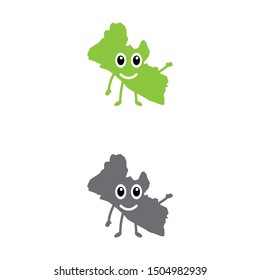 a set of Liberia map mascots