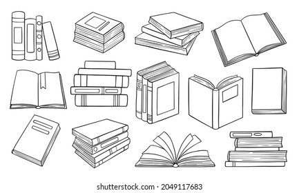 Sketch Book Outlines, Blank Open Books, Close Books, Black and White, Hand  Drawn, Vintage Books Graphic, Book Download, Old Style Books PNG - Etsy