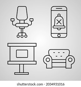 Set of Library Icons Vector Illustration Isolated on White Background
  
