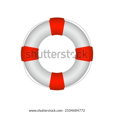 Set of lifebuoy. Inflatable swimming devices. Summer inventory for kids. Tropical holidays, tourism and sea. Sticker for social media. Cartoon flat vector illustration isolated on white background