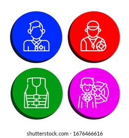 Set of lifesaver icons. Such as Lifeguard, Life jacket, Lifebuoy , lifesaver icons
