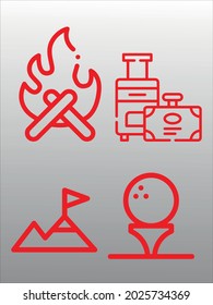 set of lifestyle icons,  line isolated or logo isolated sign symbol vector, outline and stroke style Collection of high-quality color style vector illustration,