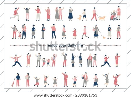 Set of Lifestyle Illustrations of People