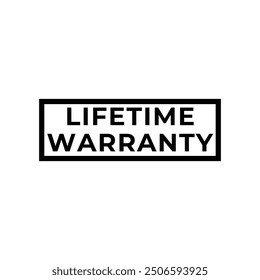 Set of Lifetime Warranty Stamp, Imprint, Seal Template in flat color. Vector Stock Illustration