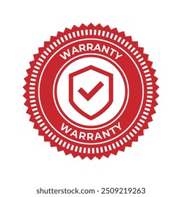 Set of Lifetime Warranty Stamp, Imprint, Seal Template in flat color. Vector Stock Illustration