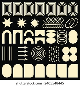 Set of light abstract geometric shapes. Vector illustration with geometric elements. EPS 10.