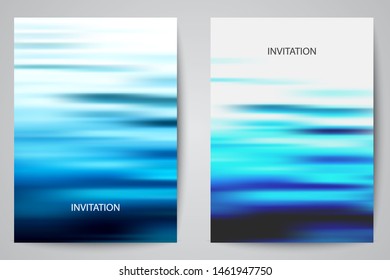 
Set of light banners with shadow and blue waves.
