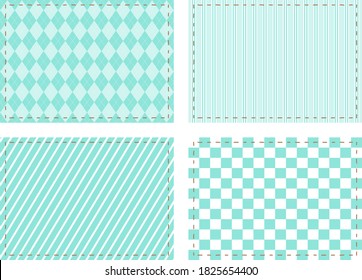 set of light blue check,stripe,argyle pattern backdrop