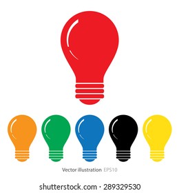 Set of light bulb icon.