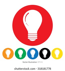 Set of light bulb icon.
