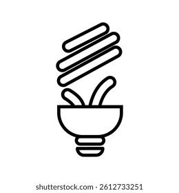 A set of light bulb icon on white background. Idea symbol. Electric lamp, light, innovation, solution, creative thinking, electricity. Outline, flat and colored style. Flat design.