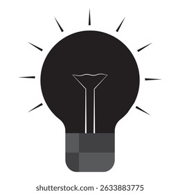 A set of light bulb icon on white background. Idea symbol. Electric lamp, light, innovation, solution, creative thinking, electricity. light bulb icon eps 10