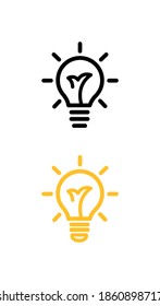 Set of light bulb icons. Concept of idea. Vector illustration.