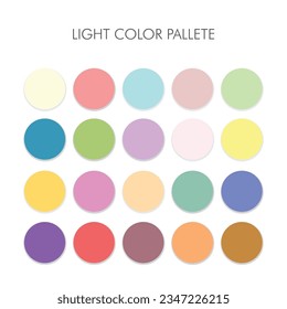 Set of light color palette