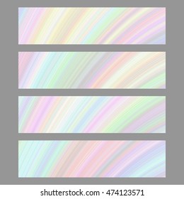 Set of light colored digital art banner backgrounds