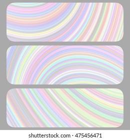 Set of light colored digital art banner backgrounds