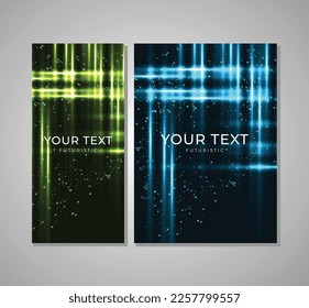 Set of Light effect Background creative of space design and futuristic geometric perspective design. Abstract futuristic and tech background, Abstract art wallpaper. Vector illustration.