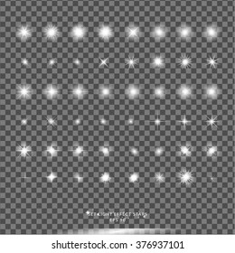 Set Light Effect Stars vector design