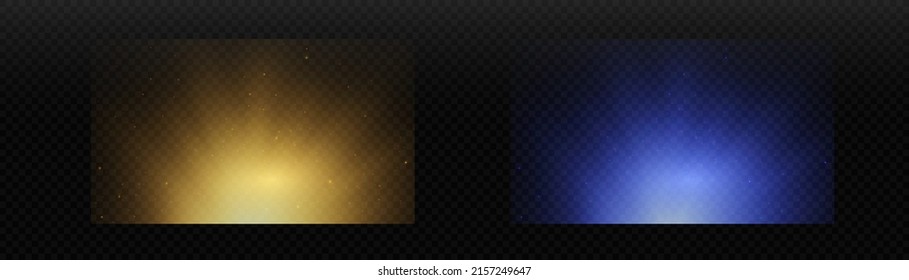 Un conjunto de efectos luminosos para el diseño de felicitaciones e invitaciones. El foco de atención con bokeh. Vector