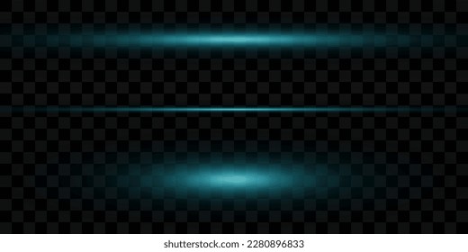 Set of light effects. Flashes and glare. Bright beams of light. Glowing lines. Vector illustration. Christmas Flash. dust.
