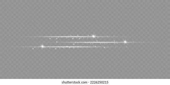  Set of light effects. Glare and flash. Bright beams of light. Glowing lines. Vector illustration.Dust. Christmas Flash.