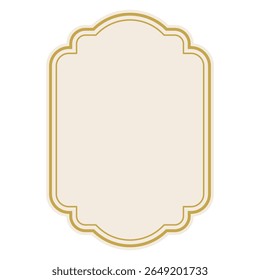 Set of light elegant Vintage label Frames with gold elements. Good for product branding, packaging, invitations, logo, stickers, badges