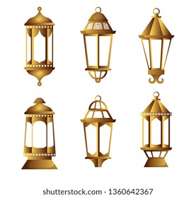 set light hanging lamps object to decoration