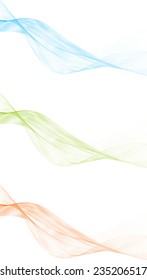 set of light waves line isolated abstract pattern illustration