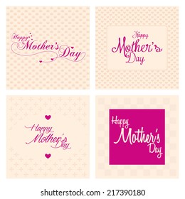 a set of light yellow backgrounds with pink text for mother's day