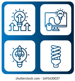 Set of light-bulb icons. Such as Lightbulb , light-bulb icons
