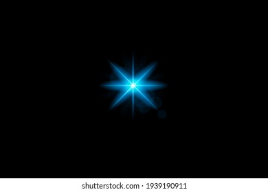 A set of light-glowing effects with transparency, separate on the background, black,  lens, radiation, star and sparkling with bokeh collection.