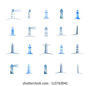 set of lighthouses