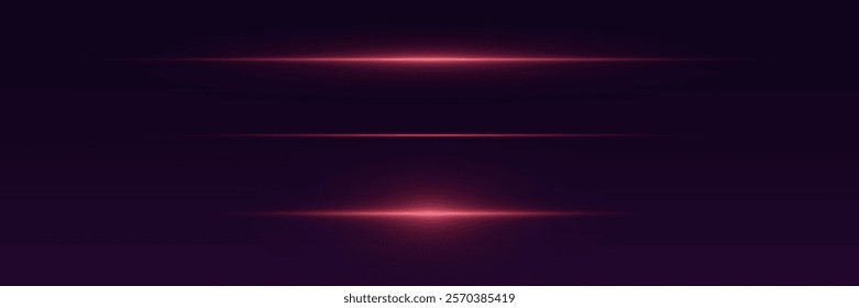 A set of lighting effects, laser line light, horizontal flare and flash.
