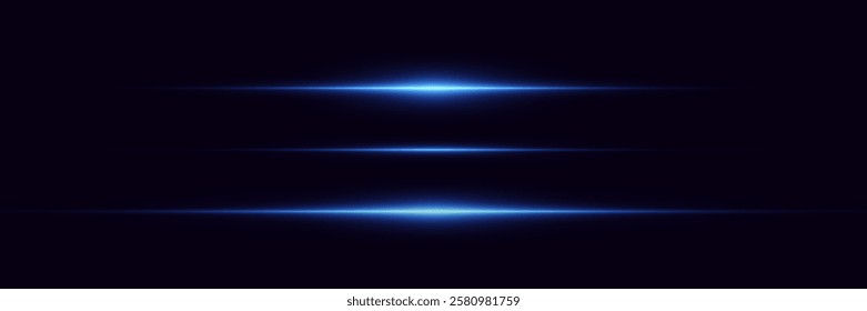 A set of lighting effects, laser line light, horizontal flare and flash.