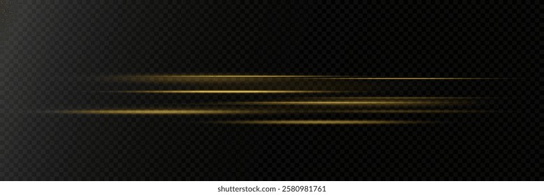 A set of lighting effects, laser line light, horizontal flare and flash.