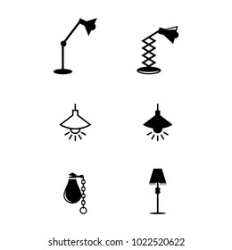A set of lighting icons