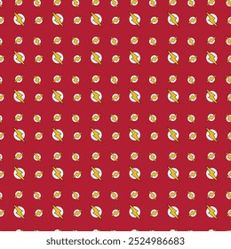 Set of lightning bolts on a red background. Flat design. vector illustration. isolated object. seamless pattern