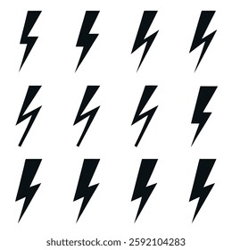 set of lightning electric sign
