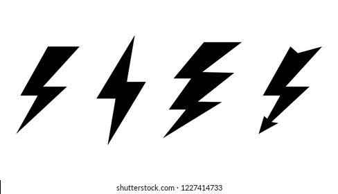 Set of lightning icons. Lightning icon. Lightning vector icon. Lightning. Lightning vector collection