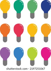 a set of lights in assorted colors