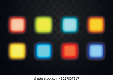 Set of lights and sparks glitter glowing effect. Isolated on transparent background. Bright gold flashes and glares. Vector illustration.