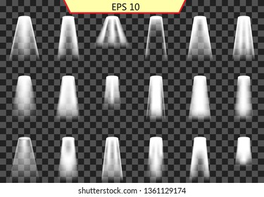 set of ligting effect , illumination collection vector ,event decor celebration , background tranparant eps 10