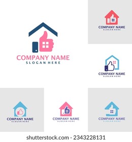 Set of Like House logo design vector. Home logo design template concept
