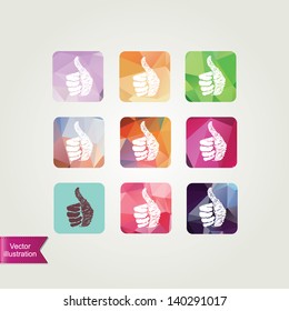 Set like icons isolated.Vector illustration.