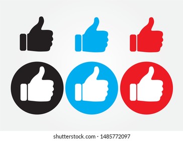 Set of Like Icons, Vector Illustration